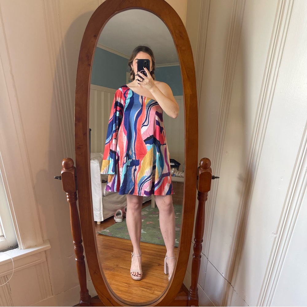 BHLDN Multicolor Abstract Dress